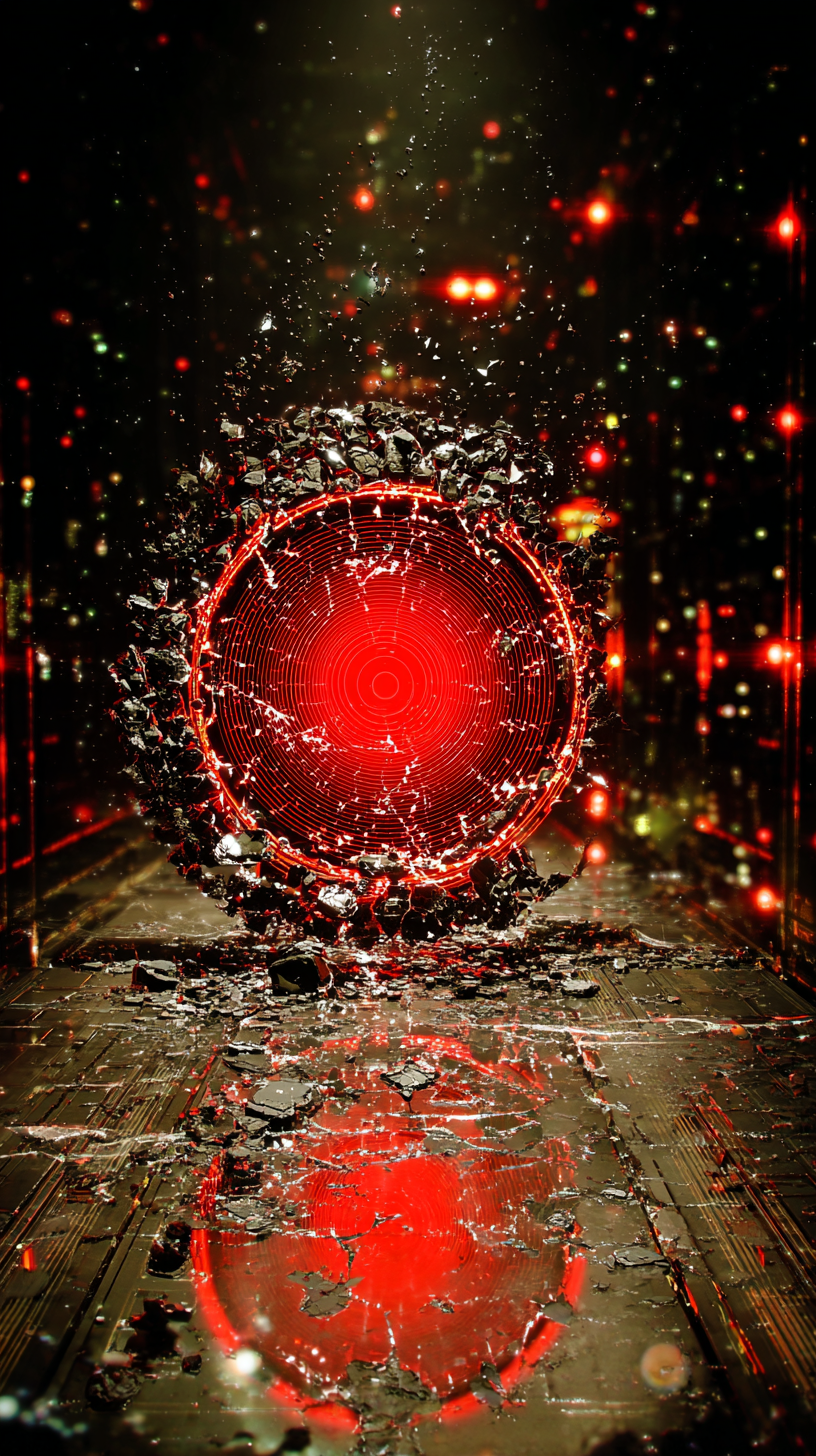 The unexplained red resonance intensifying and disturbing surrounding matter
